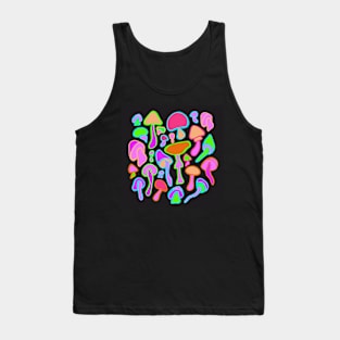 Rainbow Mushroom Pattern Tank Top